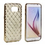 Wholesale Samsung Galaxy S6 Exotic Electroplate Soft Hybrid Case (Champagne Gold)